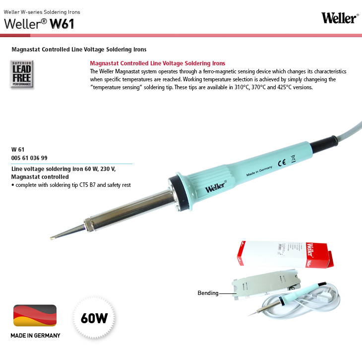 WELLER / W61(230V) 막대 인두기